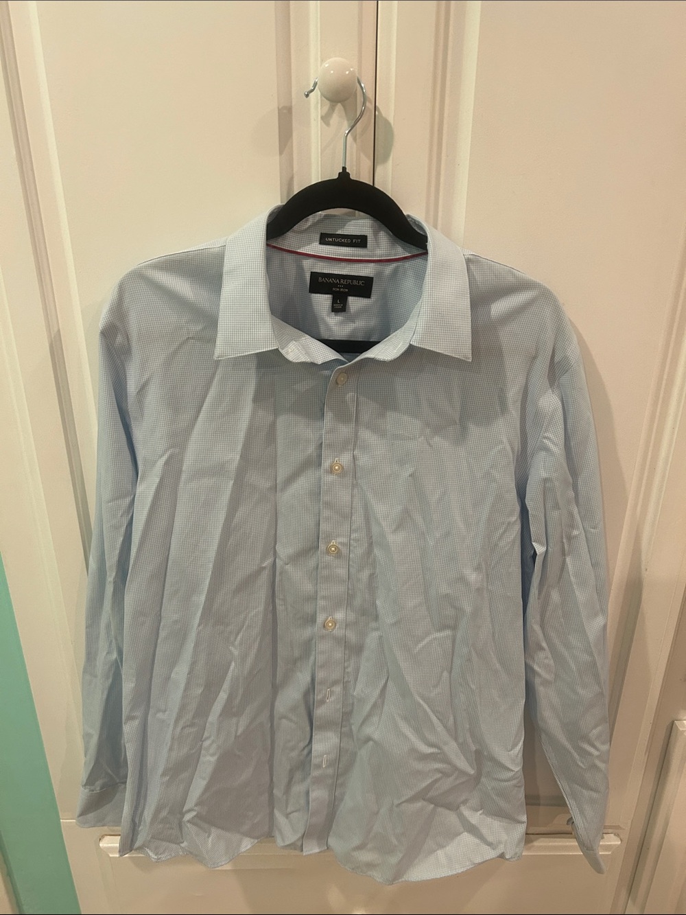 Banana Republic Pale Blue Men's Dress Shirt - Button Front